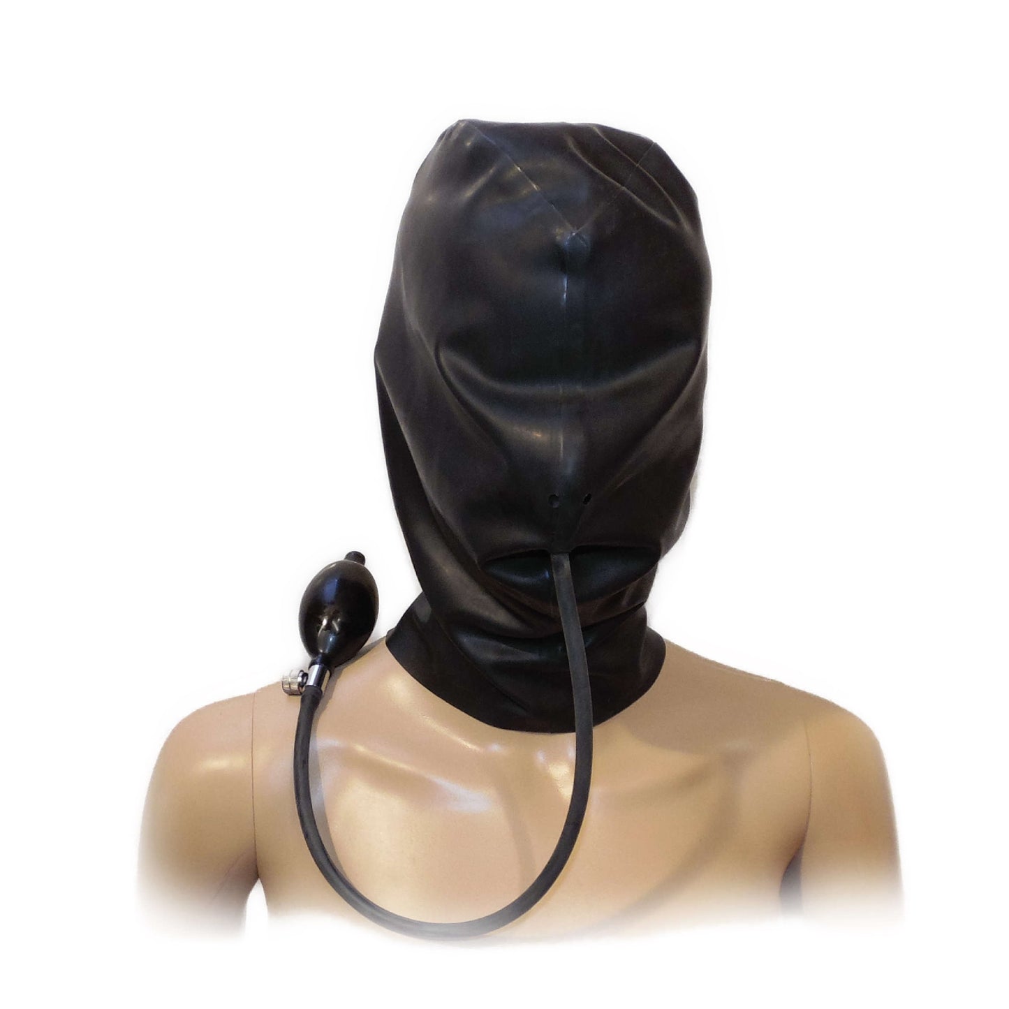Latex Maske mit Mundknebel - 0,3 mm starkes Mat