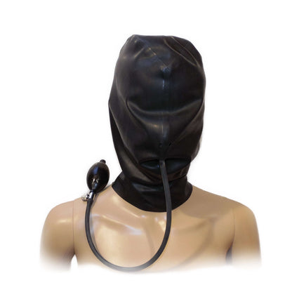Latex Maske mit Mundknebel - 0,3 mm starkes Mat