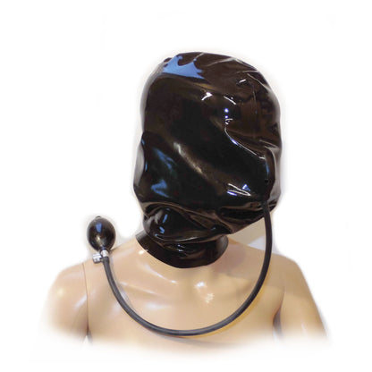 Latex Maske mit Mundknebel - 0,3 mm starkes Mat