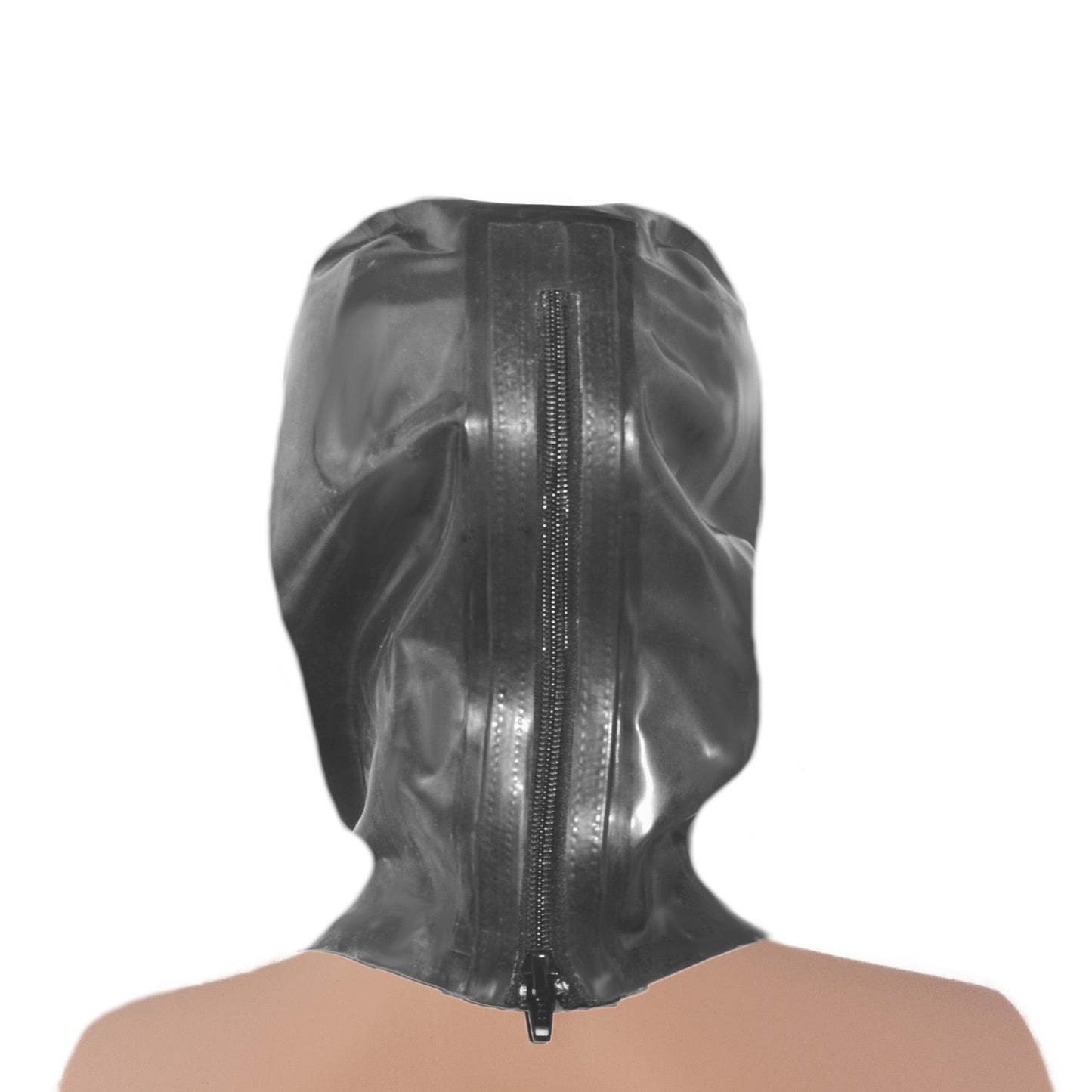 Latex Maske mit Mundknebel - 0,3 mm starkes Mat