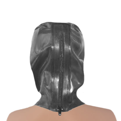 Latex Maske mit Mundknebel - 0,3 mm starkes Mat