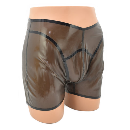 Latex Shorts Transparent - Schwarzer Rand