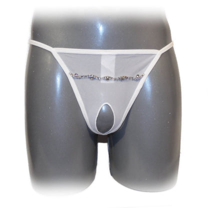 String ouvert mit Strasssteinen