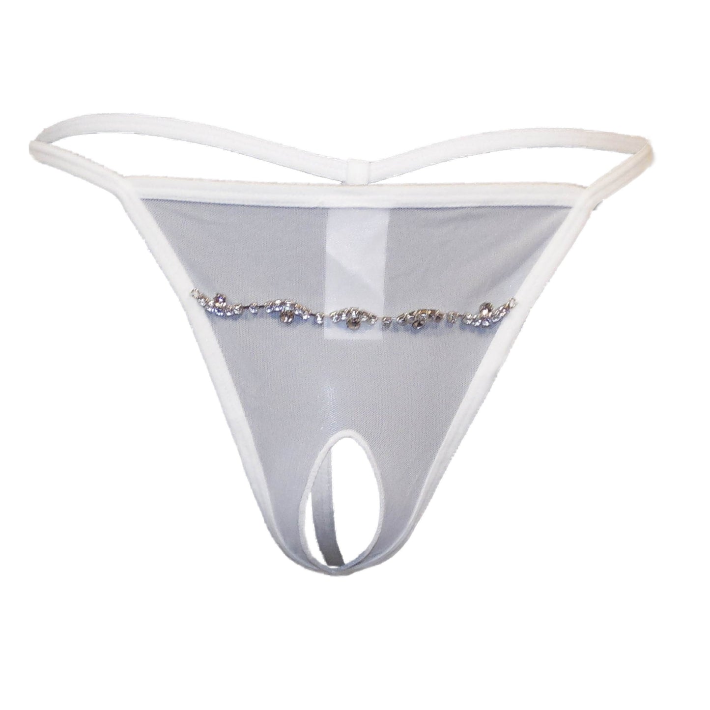 String ouvert mit Strasssteinen