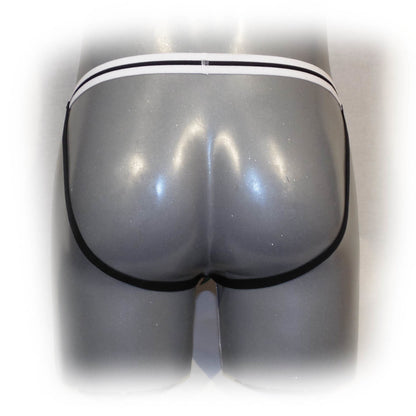 Transparent jockstrap with mesh pocket at the front