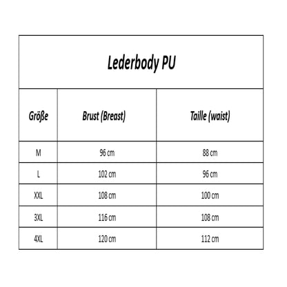 Lederbody PU vorne zum öffnen mit Netz