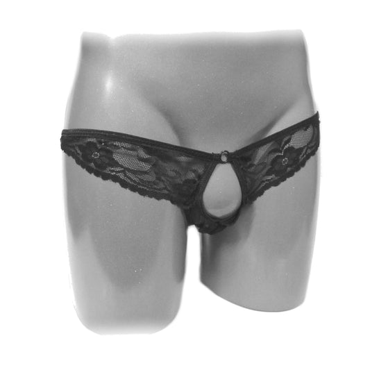 Slip mit Spitze - Thong Menstring