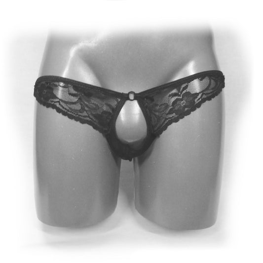 Slip mit Spitze - Thong Menstring
