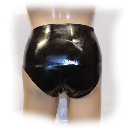 Latex Female Slip Schwarz extra heiß - 0,3 mm