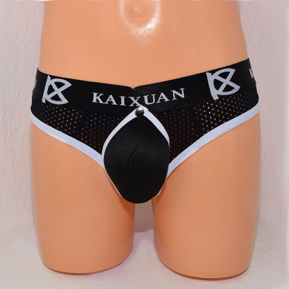 String for men bedrucktem Bund und Beutel zum öffnen
