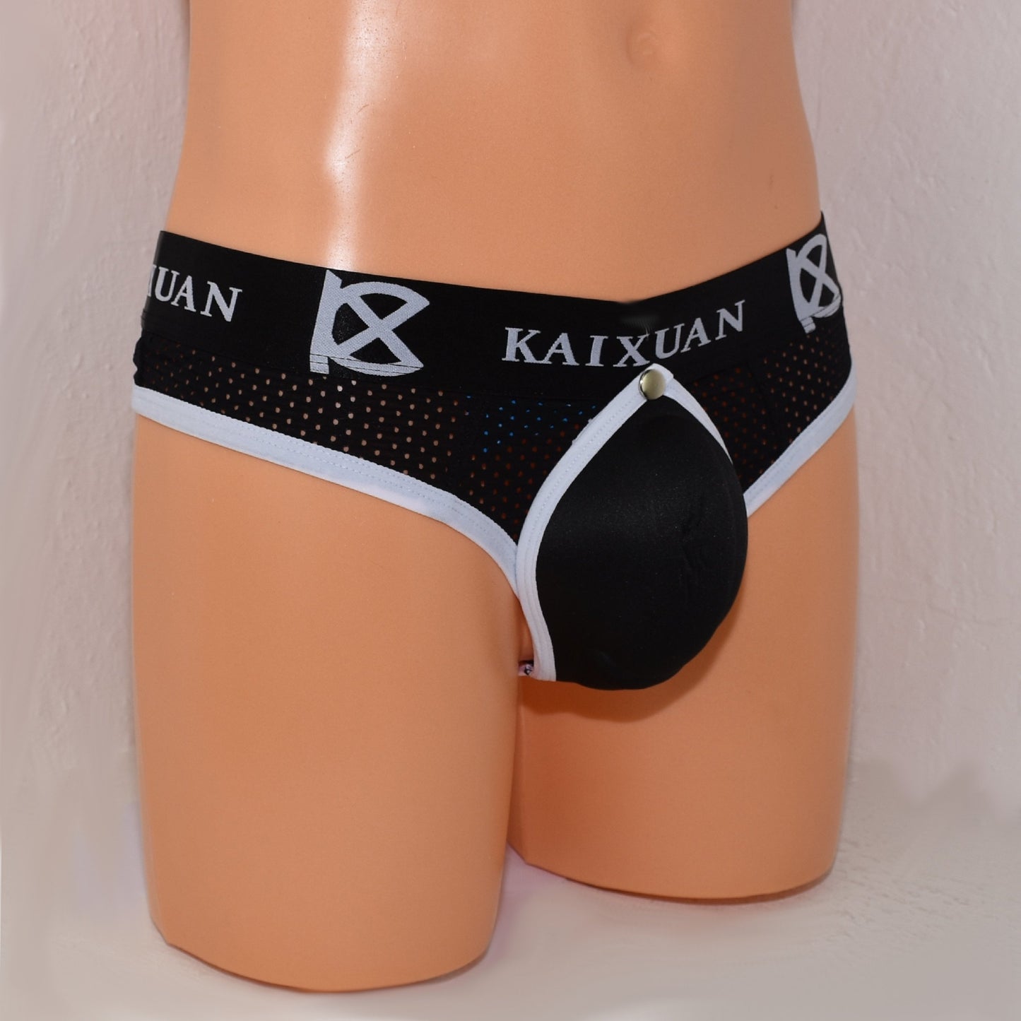 String for men bedrucktem Bund und Beutel zum öffnen