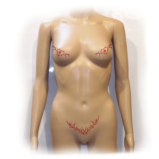 Nippelcover Aufkleber 3-er Set Brust und Schambein