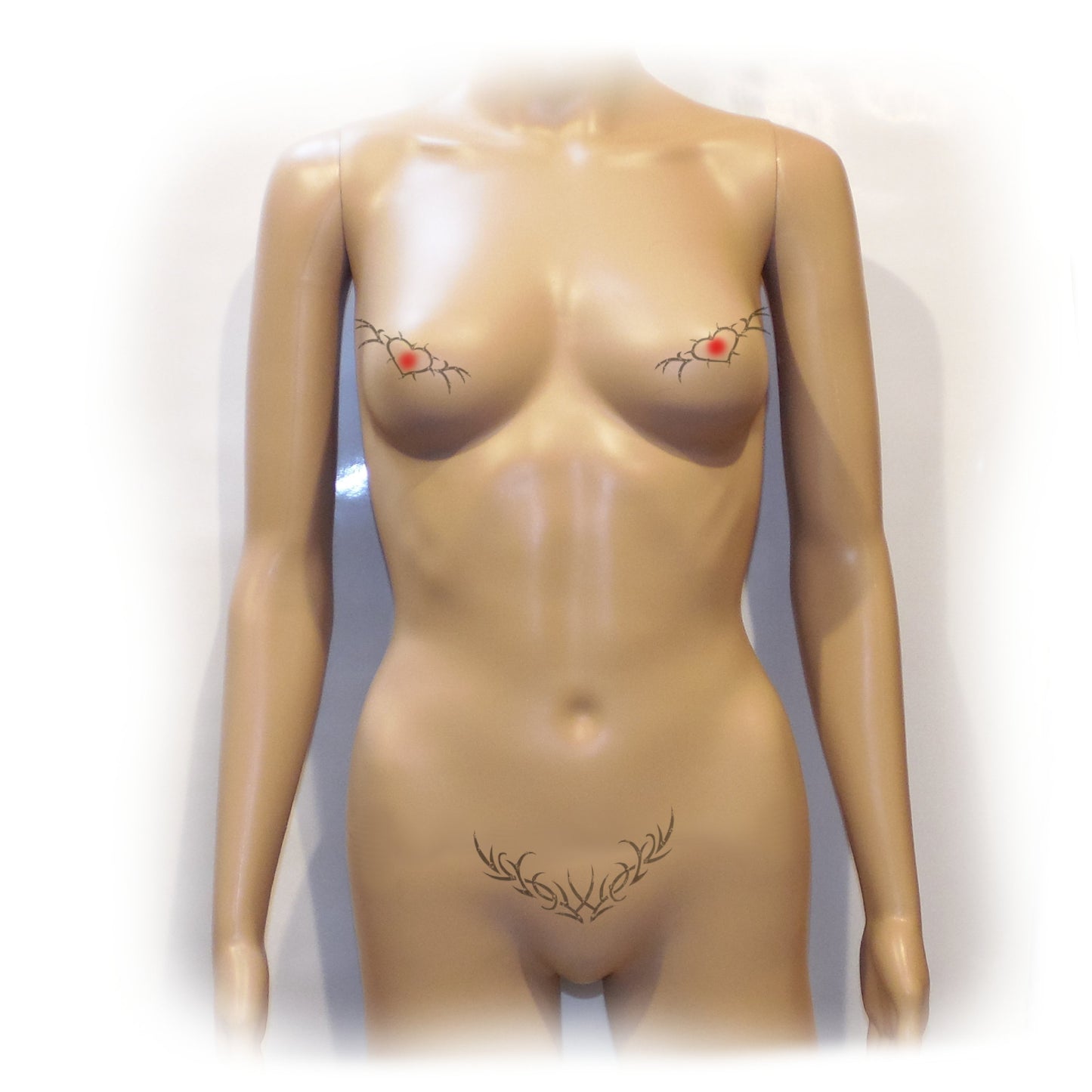 Nippelcover Aufkleber 3-er Set Brust und Schambein