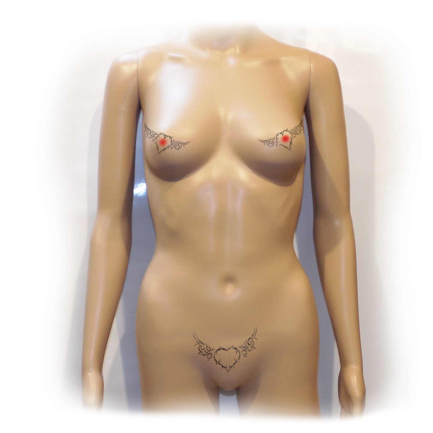 Nippelcover Aufkleber 3-er Set Brust und Schambein