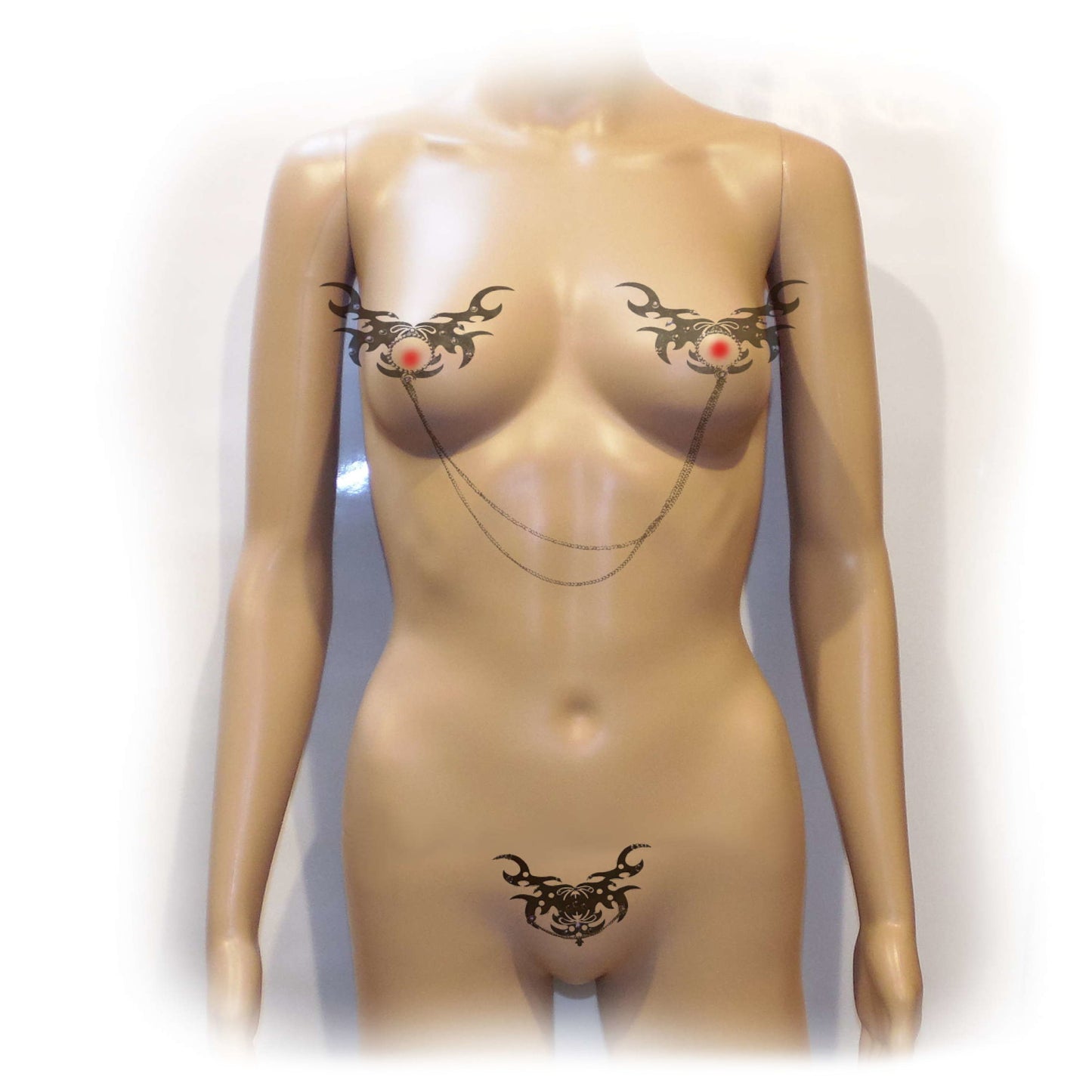 Nippelcover Aufkleber 3-er Set Brust und Schambein