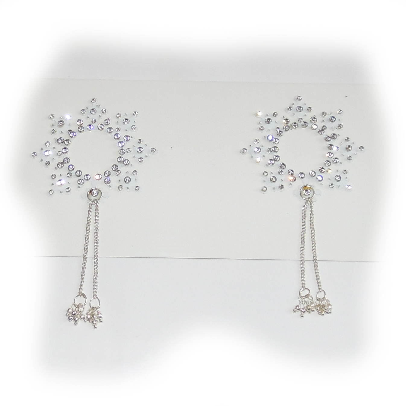 Nipple cover stickers, set of 2 with chain
