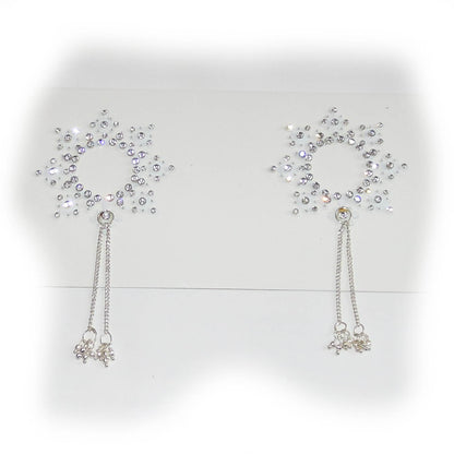 Nipple cover stickers, set of 2 with chain