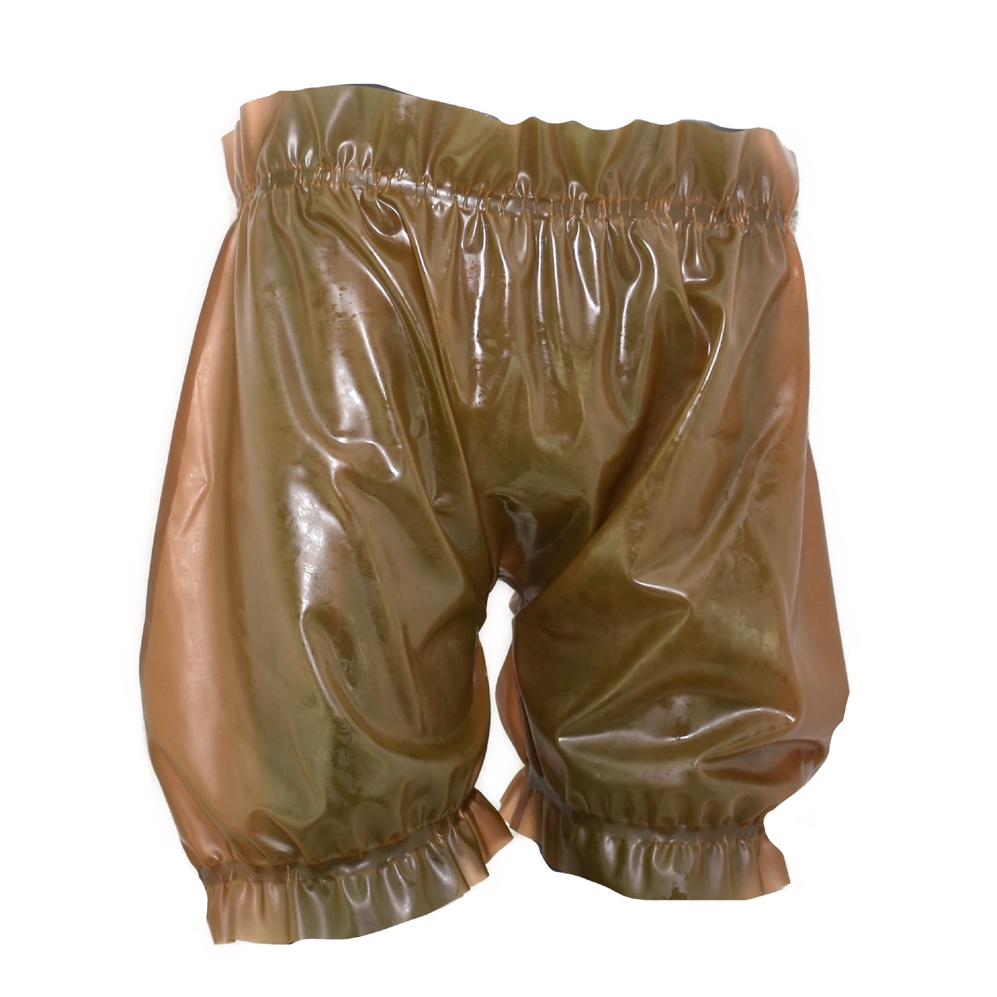 Latex ruffled shorts