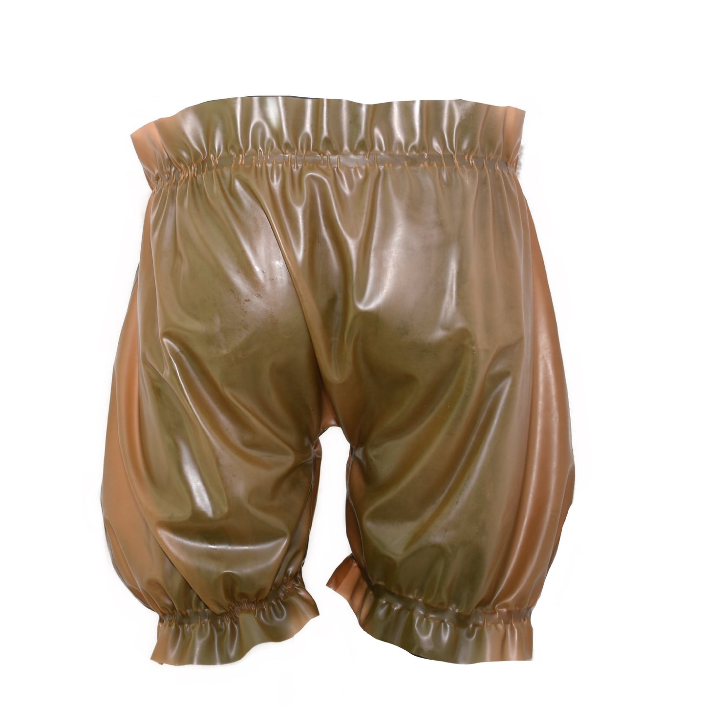 Latex ruffled shorts
