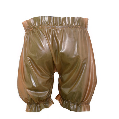 Latex ruffled shorts