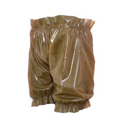 Latex ruffled shorts