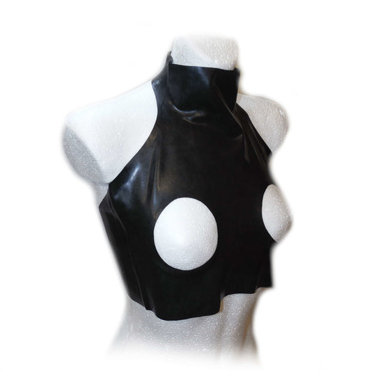 Latex women bra with nipple hole bust free  0,4 mm