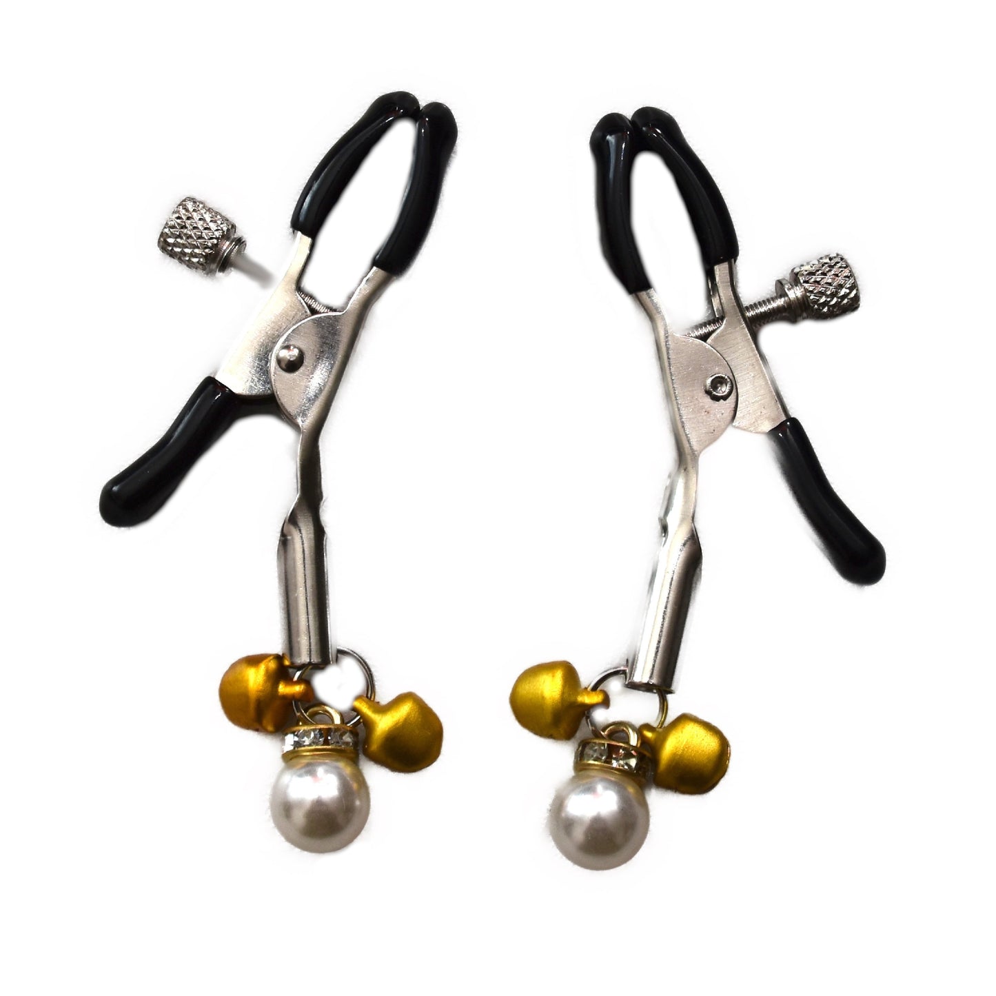 Nipple clamps with bell and pearl