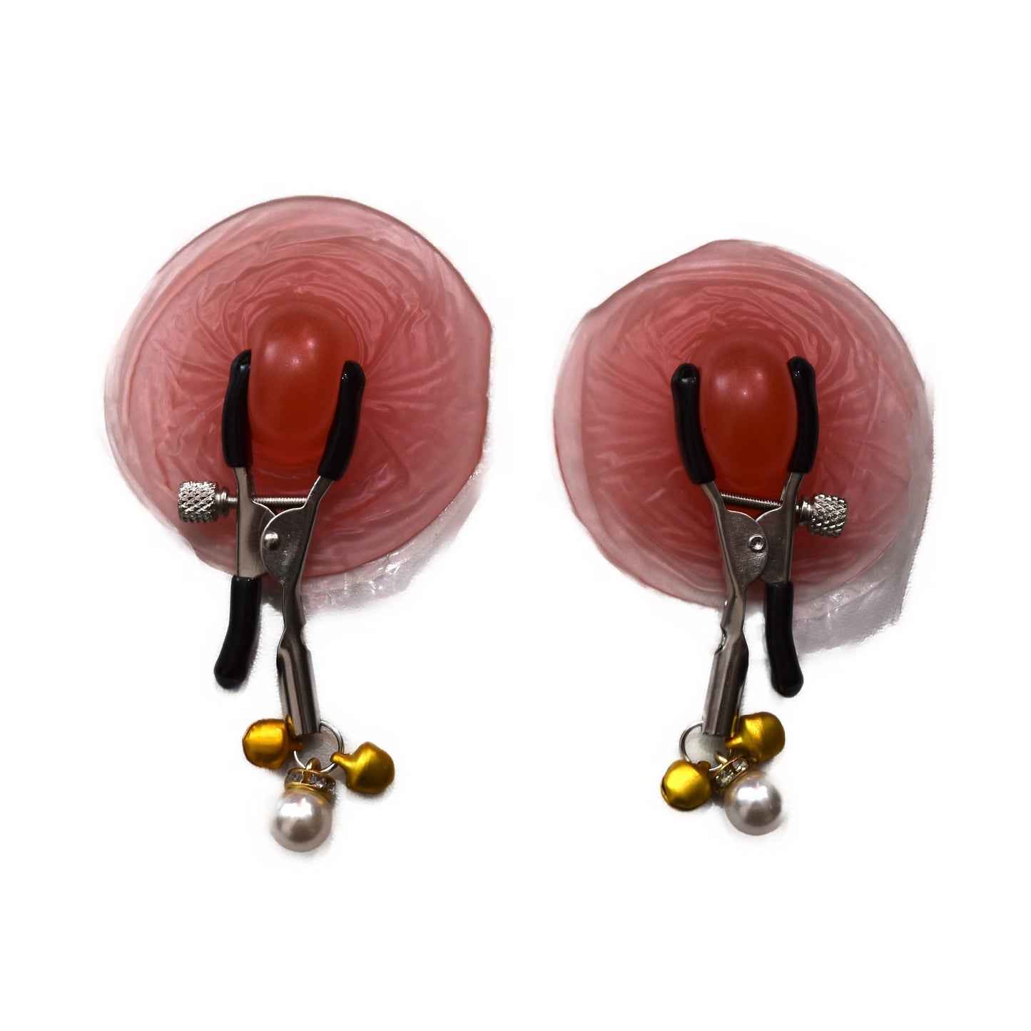 Nipple clamps with bell and pearl