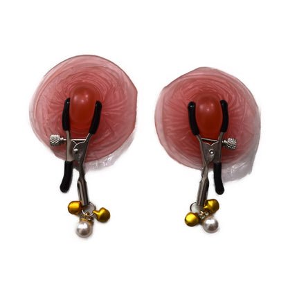 Nipple clamps with bell and pearl