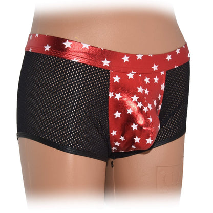 Boxer Shorts mit glänzendem Beutel transparentem Stoff