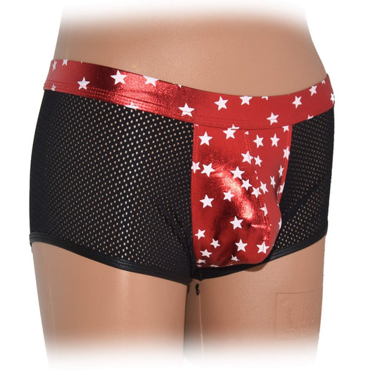 Boxer Shorts mit glänzendem Beutel transparentem Stoff