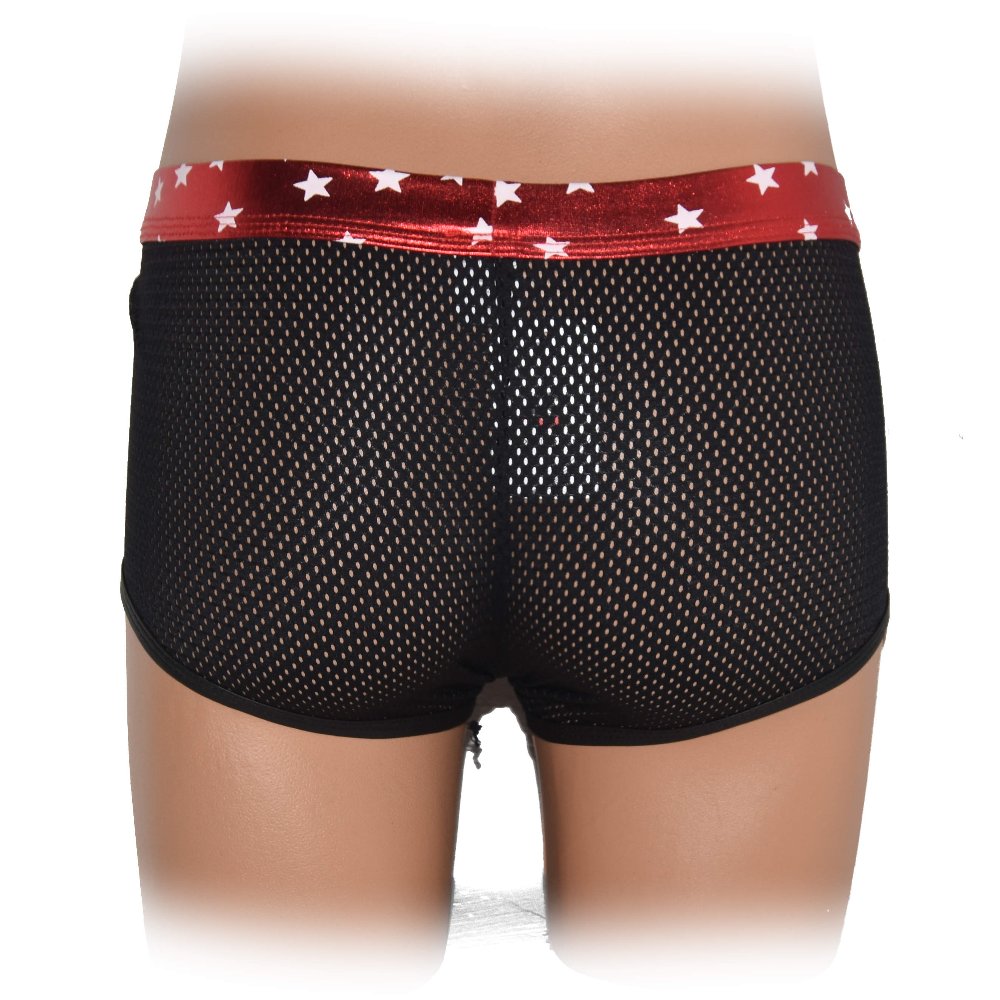 Boxer Shorts mit glänzendem Beutel transparentem Stoff