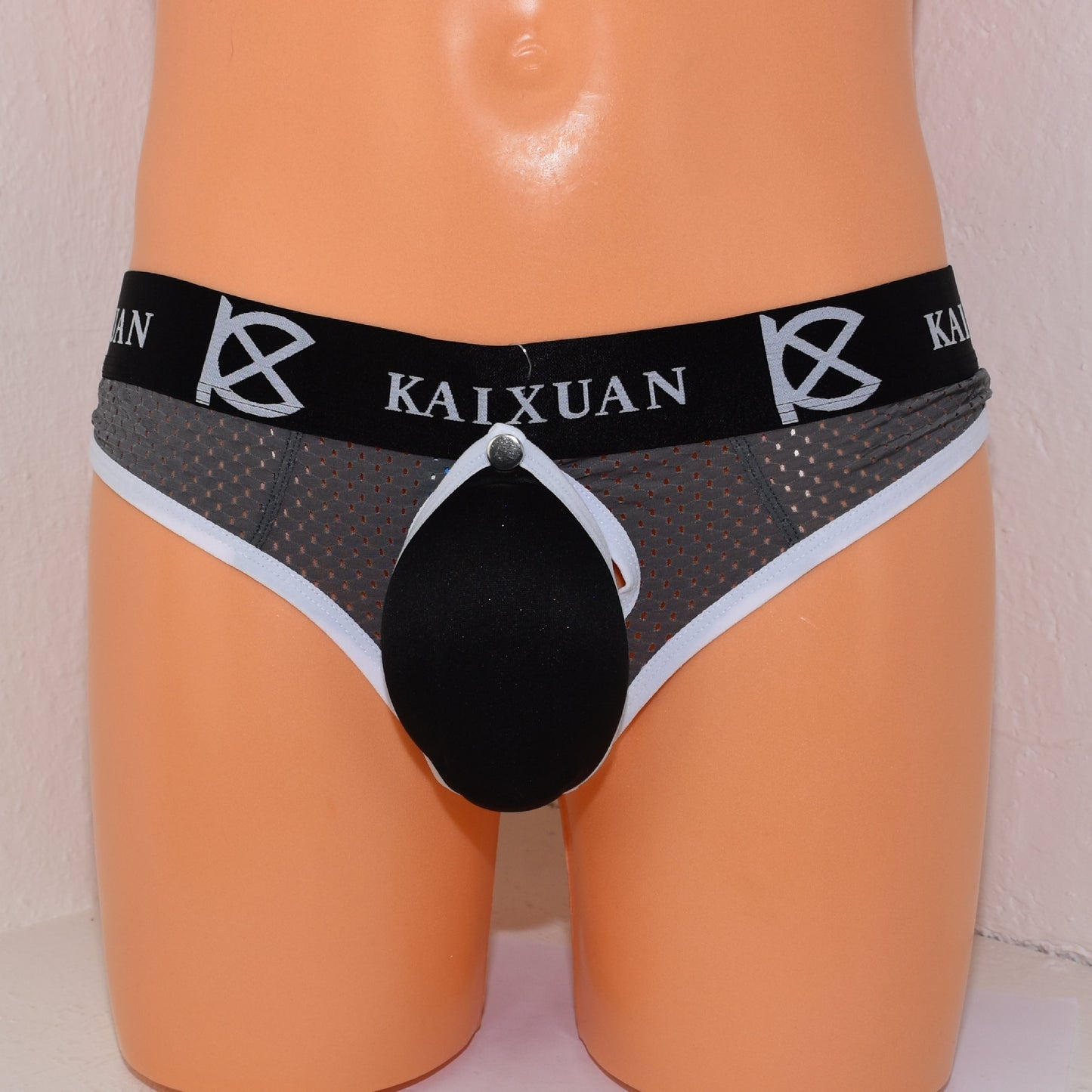 String for men bedrucktem Bund und Beutel zum öffnen