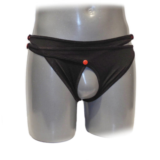 White Cage Bandage Brief Thong