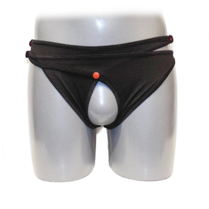 White Cage Bandage Brief Thong
