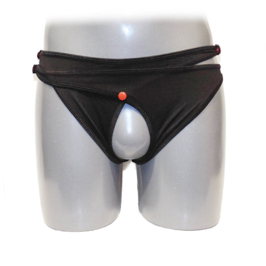 White Cage Bandage Brief Thong