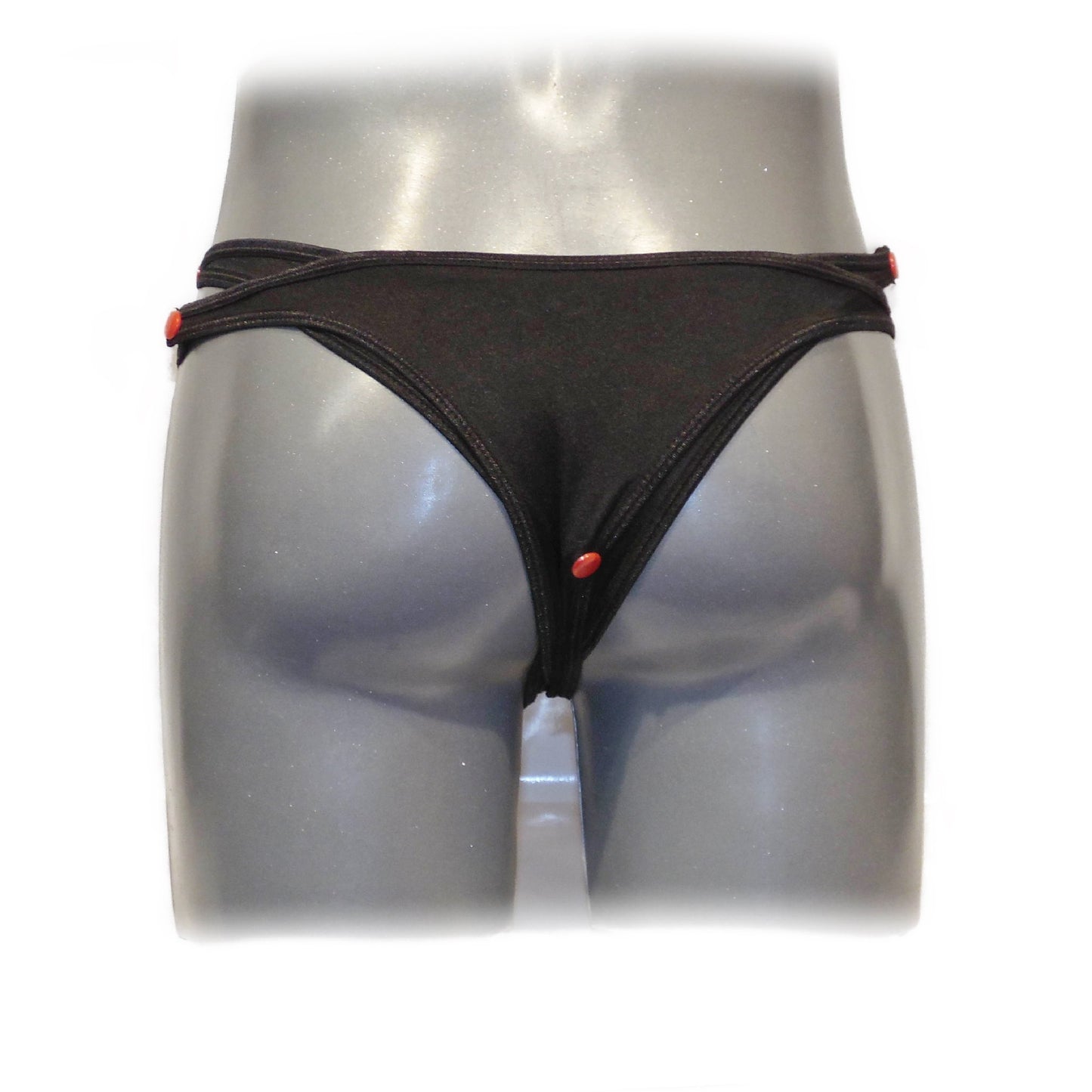 White Cage Bandage Brief Thong