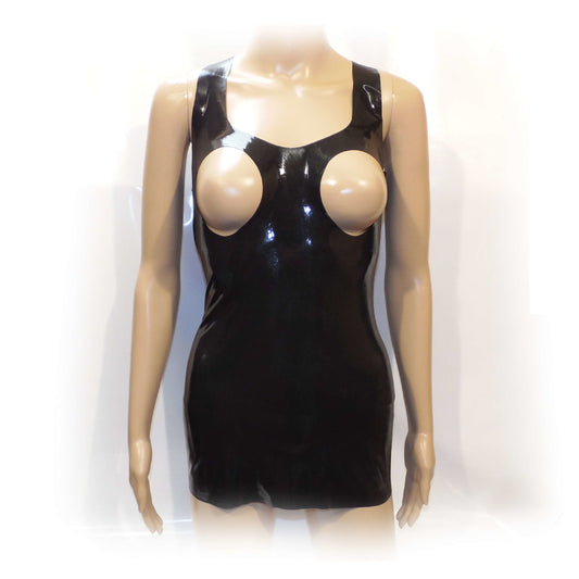 Latex Female Kleid ouvert Schwarz extra heiß - 0,3 mm s