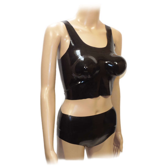 Latex Female Set Schwarz extra heiß - 0,3 mm starkes
