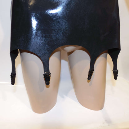 Latex Female Strapskleid Schwarz extra heiß - 0,3 mm st