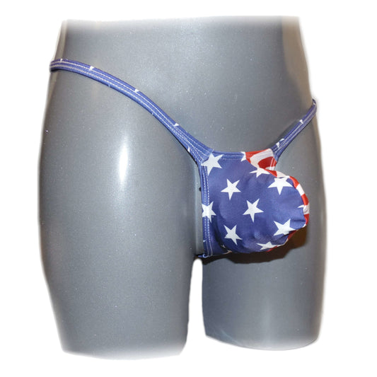 Mens thong bulge pouch thong