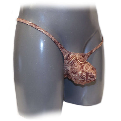 Men's thong bulge pouch thong