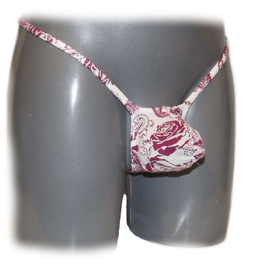Mens thong bulge pouch thong Rosa