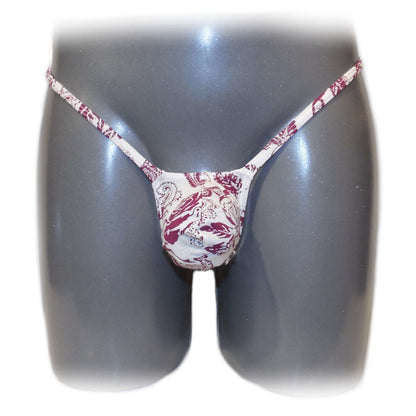Mens thong bulge pouch thong pink