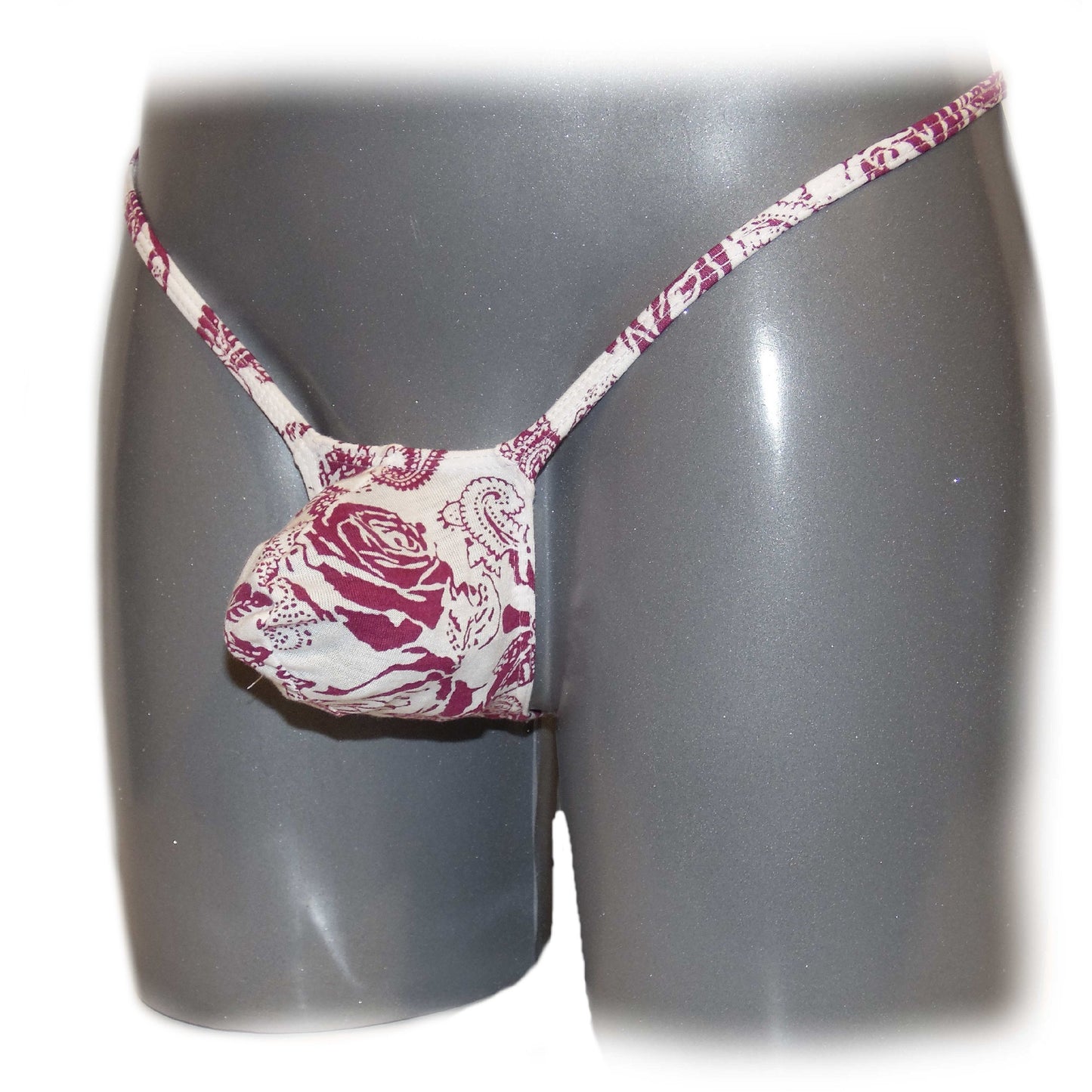 Mens thong bulge pouch thong pink