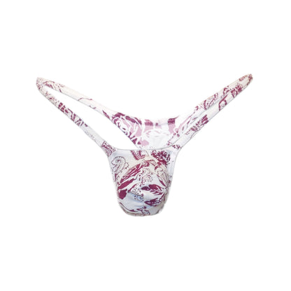 Mens thong bulge pouch thong pink