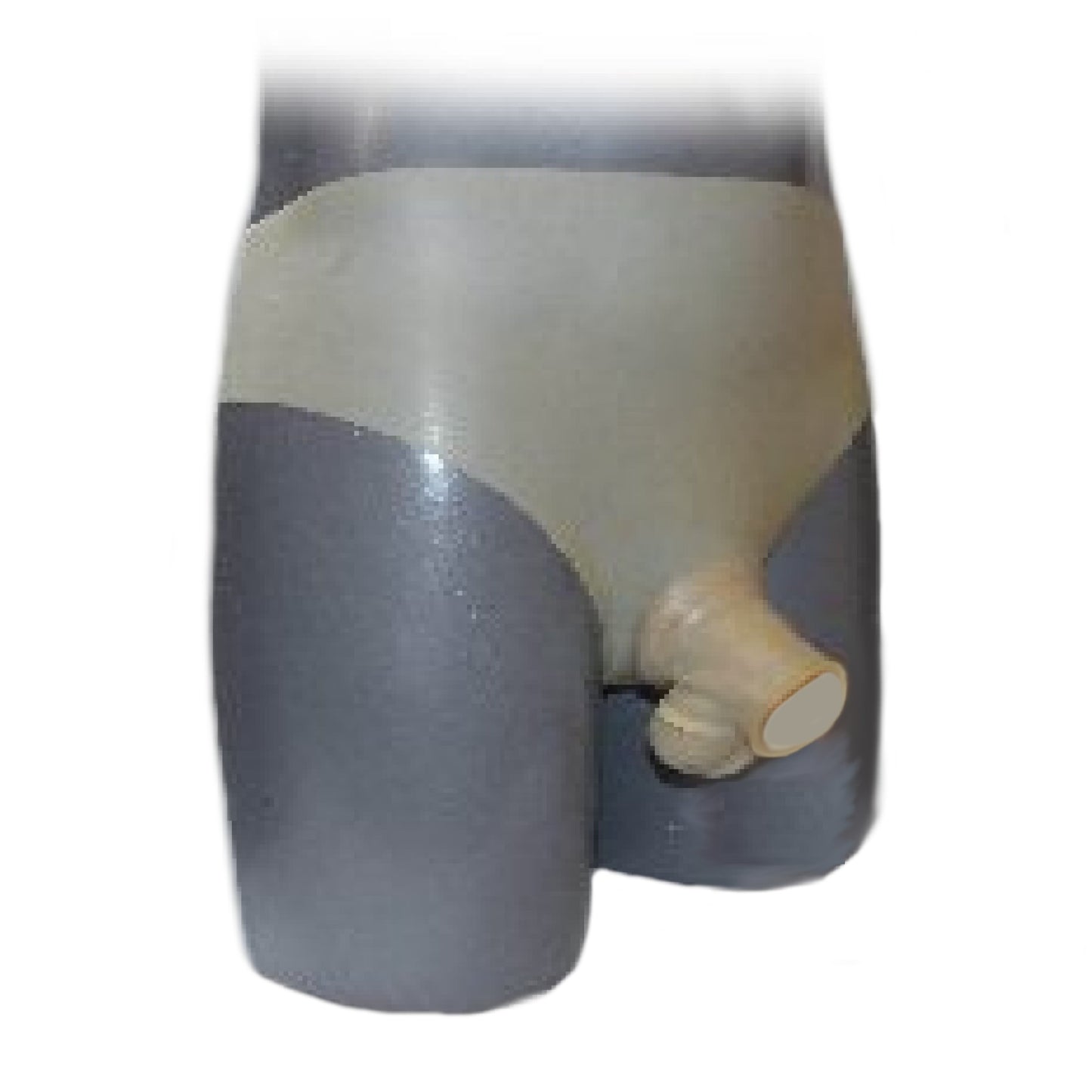Latex Hose mit Frontöffnung 4cm und Hodensack