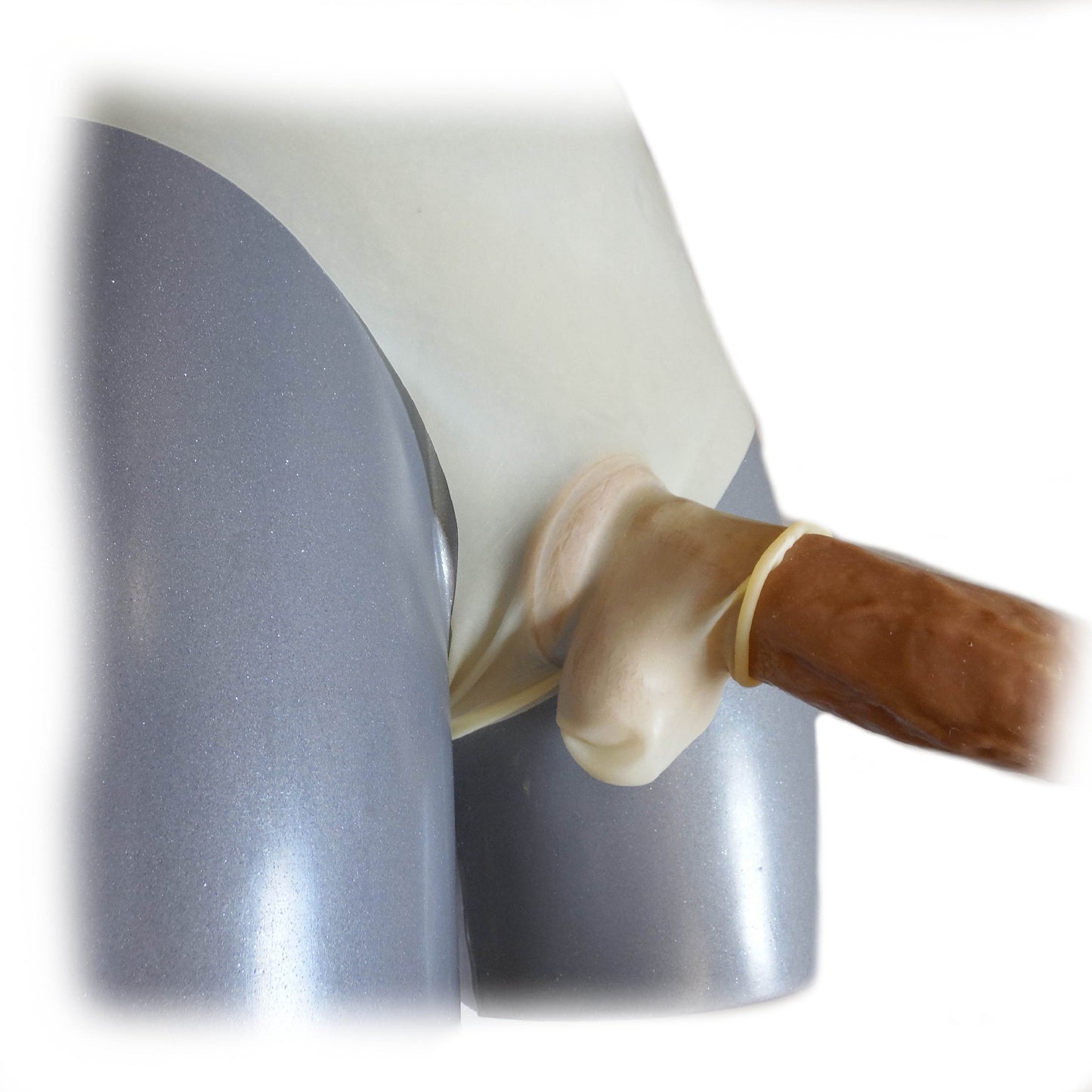Latex Hose mit Frontöffnung 4cm und Hodensack