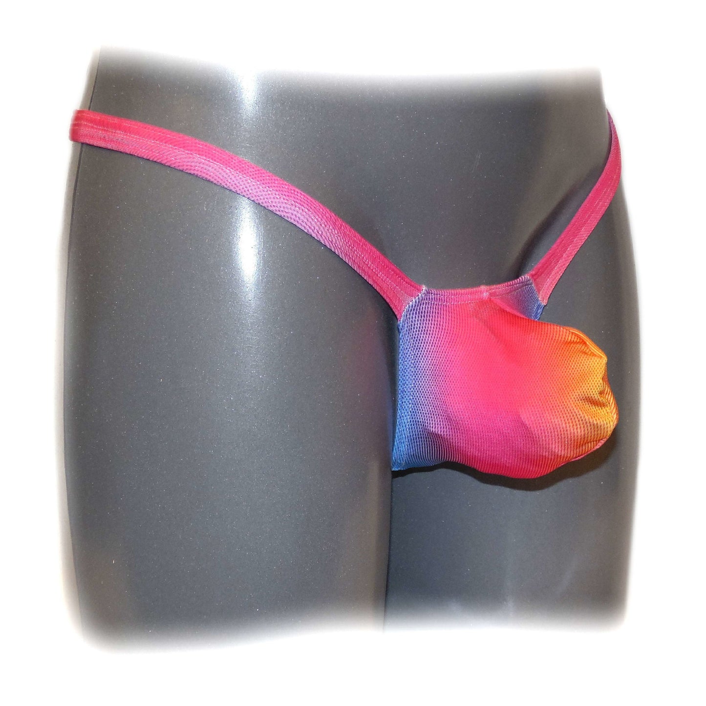 Mens thong bulge pouch thong Neon