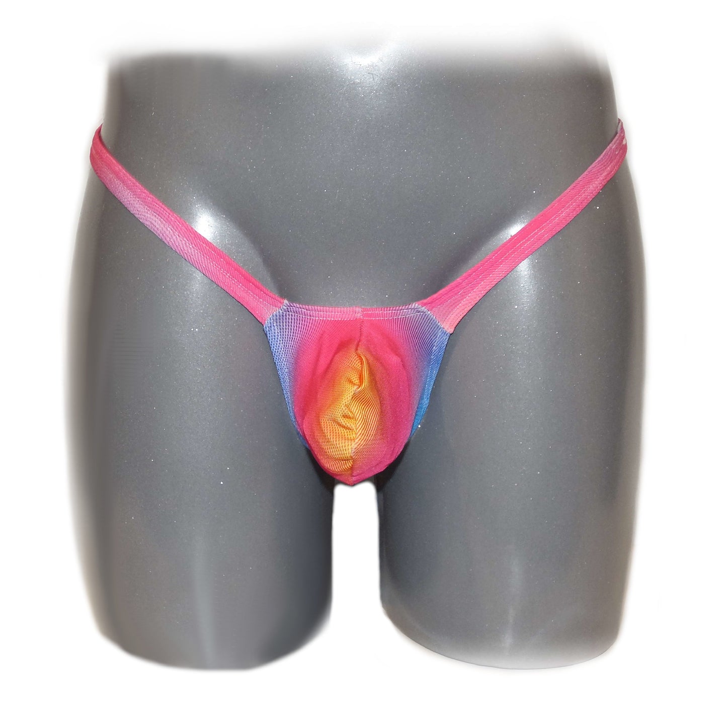 Mens thong bulge pouch thong Neon